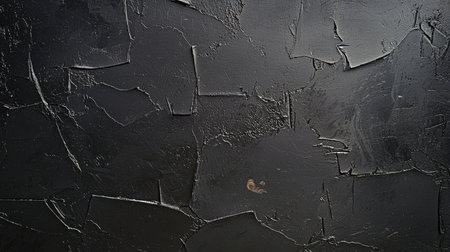 This image features a dark textured surface with cracked paint, providing a moody and artistic backdrop. The subtle variations in color create a striking visual appeal.の素材