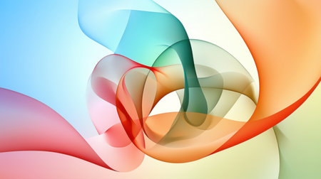 Capture the essence of modern art with this elegant abstract design. Soft colors swirl gracefully, creating a vibrant and harmonious visual experience.の素材