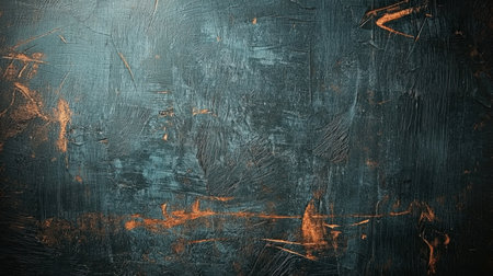 This image features a textured dark surface with striking copper accents, ideal for artistic backgrounds or creative projects. Perfect for modern and vintage themes.の素材