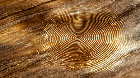 Capture a stunning abstract wood texture featuring intricate concentric circles. The rich detail and warm tones create a captivating natural design, perfect for various creative and decorative applications.の素材
