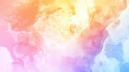 An enchanting blend of soft pastel colors creates a dreamy abstract background. The swirling smoke and clouds evoke feelings of tranquility and beauty, perfect for creative projects.の素材