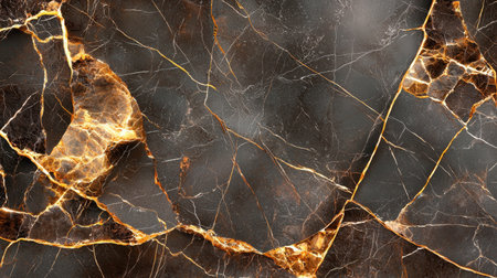 This beautiful dark marble texture features striking golden veins, perfect for enhancing designs and projects. Ideal for backgrounds, websites, and presentations.の素材