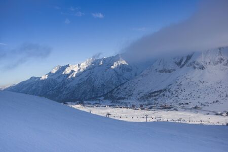 Clouds above Passo del Tonale, Italyの写真素材