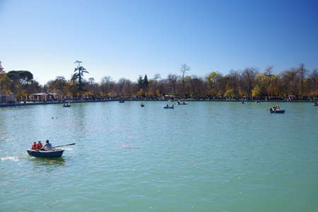 Ordinary day in park Retiro, Madrid, Spain, Europe