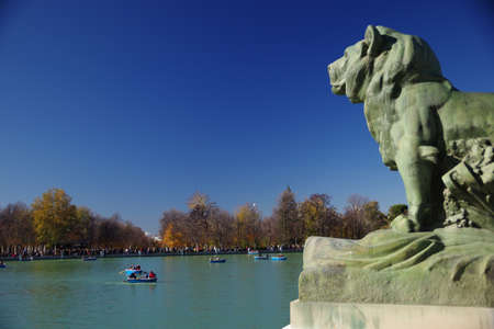 Ordinary day in park Retiro, Madrid, Spain, Europe