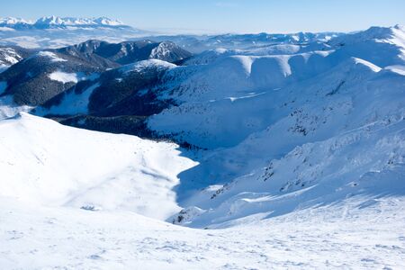 Chopok freeride zone, freeride skiing, Jasna, Low Tatras, Slovakia, Europeの写真素材
