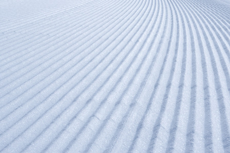 The snowy waves on a ski slope, Canazei, Italy, Europeの写真素材