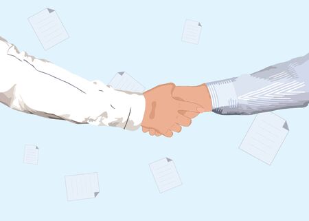 Partnership handshake for business or another concept designのイラスト素材