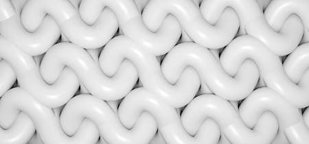 3d rendering white knots backgroundの写真素材