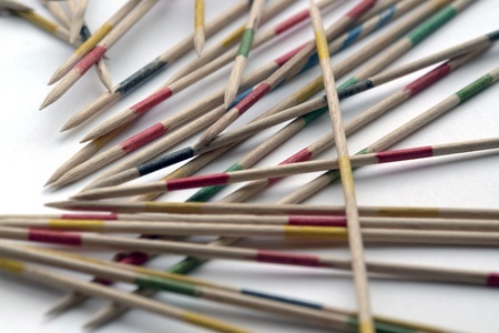 detail shot of some mikado sticks in light backの写真素材
