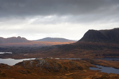 panoramic scenery in Scotland near Stac Pollaidhの写真素材