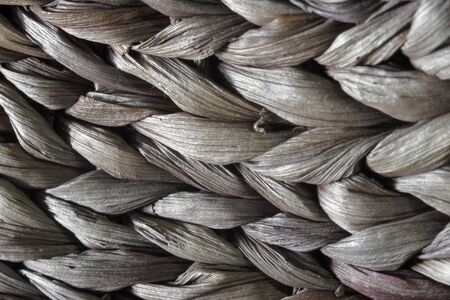 full frame abstract background of braided natural filament