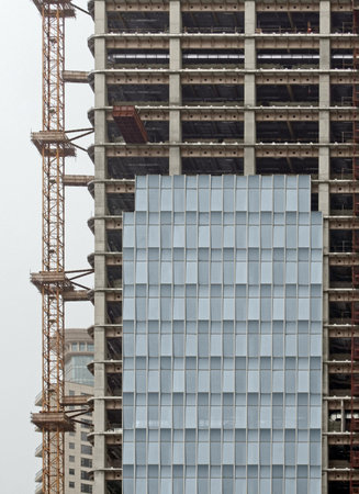 construction detail of a skyscraper in china