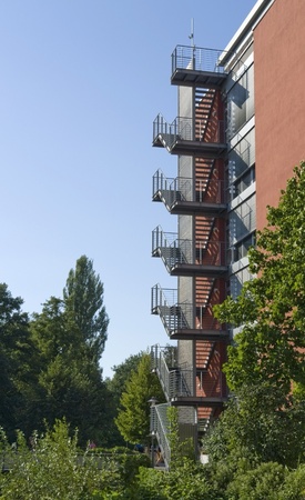 stairway in Emmendingen, a town in Southern Germanyの写真素材