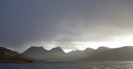 scenery around Loch Bad a Gail in Scotland