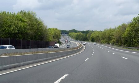 road scenery on a highway in Southern Germany at summer time