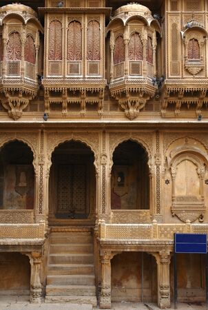 city view of Jaisalmer, a town in Indiaの写真素材
