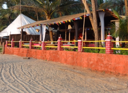 scenery at Agonda Beach in Goa, Indiaの写真素材