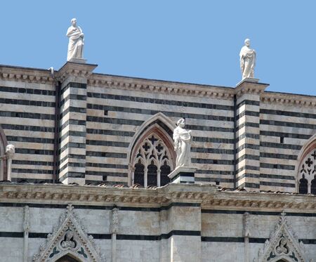 scenery around Siena Cathedral in Siena, Italyの写真素材
