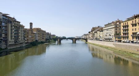 sunny illuminated panoramic view of Florence in Tuscany  Italy の写真素材