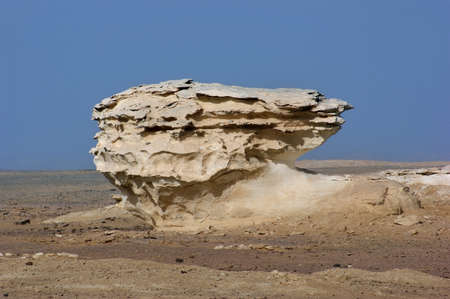 the white desert with rock formation in Egyptの写真素材