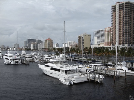 coastal scenery around Fort Lauderdale, a city in Florida  USA の写真素材