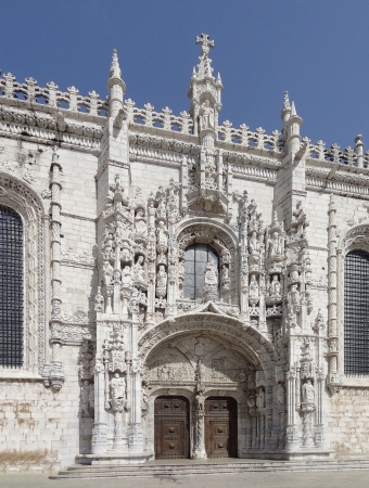 Jeronimos Monastery in Lisbon, the capital city of Portugalの写真素材