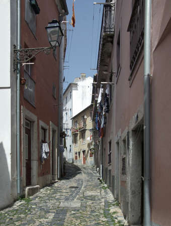 street scenery of Lisbon, the capital city of Portugalの写真素材