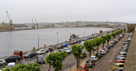 coastal scenery around Saint-Malo, a port city in northwestern Franceのeditorial素材