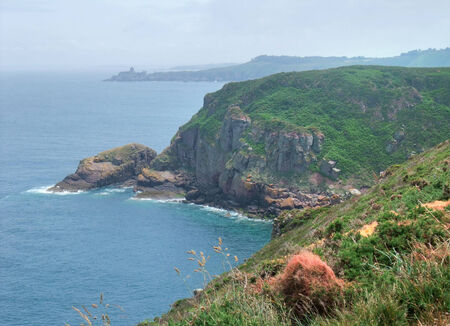 Idyllic coastal scenery at Cap Frehel in Brittany, France