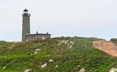lighthouse at the Seven Islands in Brittany, Franceの写真素材