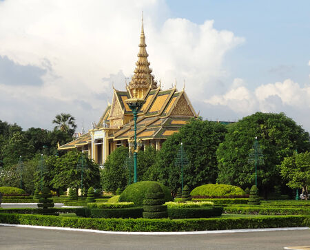 the Royal Palace in Phnom Penh, the capital and largest city of Cambodiaの写真素材