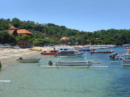 coastal beach scenery at Bali, a island in Indonesiaのeditorial素材
