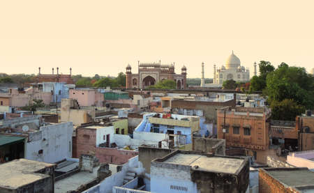 city named Agra in Uttar Pradesh, Indiaの写真素材
