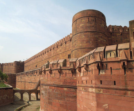 the Agra Fort in Agra in Uttar Pradesh, Indiaのeditorial素材
