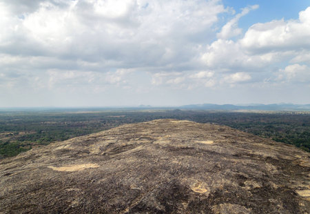 sunny impression around Sigiriya, a ancient palace located in the central Matale district in Sri Lankaのeditorial素材