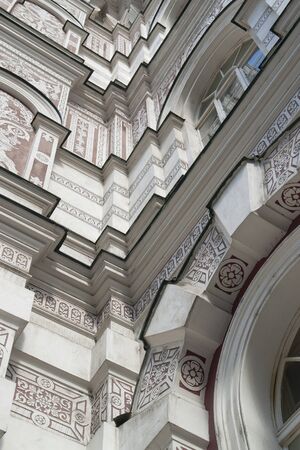 architectural detail of a building in Prague, the capital and largest city in the Czech Republic