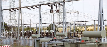 detail of a electrical substation in Southern Germany