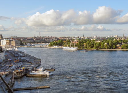 City view of Stockholm, the capital of Swedenの写真素材