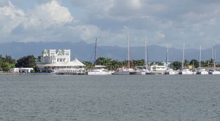 waterside scenery around Cienfuegos in Cuba, a island in the Caribbean Seaの写真素材