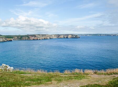 coastal scenery at the Crozon peninsula in Brittany, Franceの写真素材