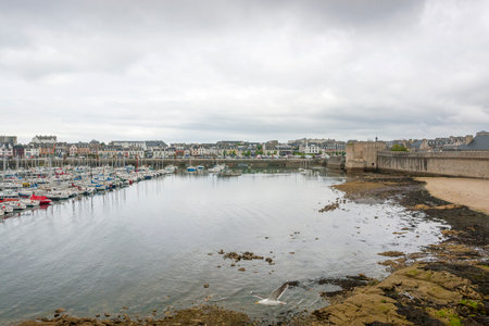 town named Concarneau in the Finistere department of Brittany in Franceのeditorial素材