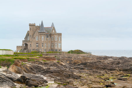 Turpault castle near a commune named Quiberon in the Morbihan department in Brittany, Franceのeditorial素材