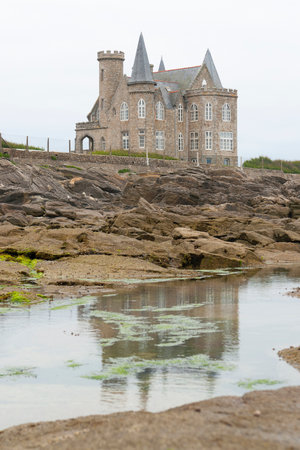 Turpault castle near a commune named Quiberon in the Morbihan department in Brittany, Franceのeditorial素材