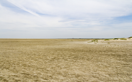 coastal scenery around Buesum in Dithmarschen at Schleswig-Holstein, Germanyの写真素材