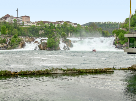 Rhine Falls around Neuhausen am Rheinfall near Schaffhausen  in Switzerlandの写真素材