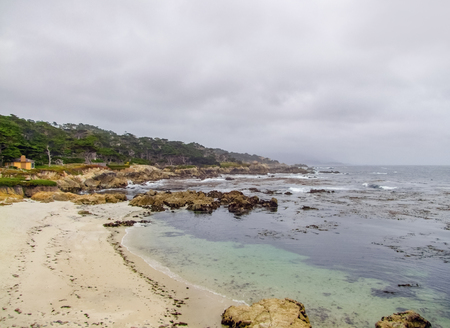 coastal scenery around the Monterey Peninsula in California, USAの写真素材