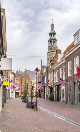 city view of Middelburg located in the dutch province of Zeelandの写真素材