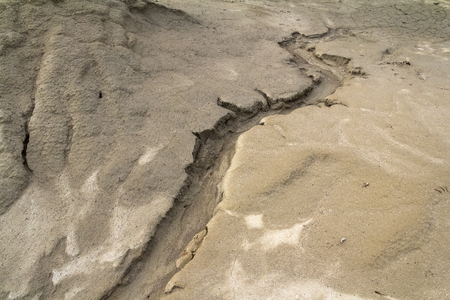 Full frame abstract clefty soil closeupの写真素材