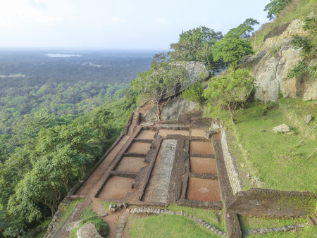 old ruins around around Sigiriya in sri Lankaの写真素材